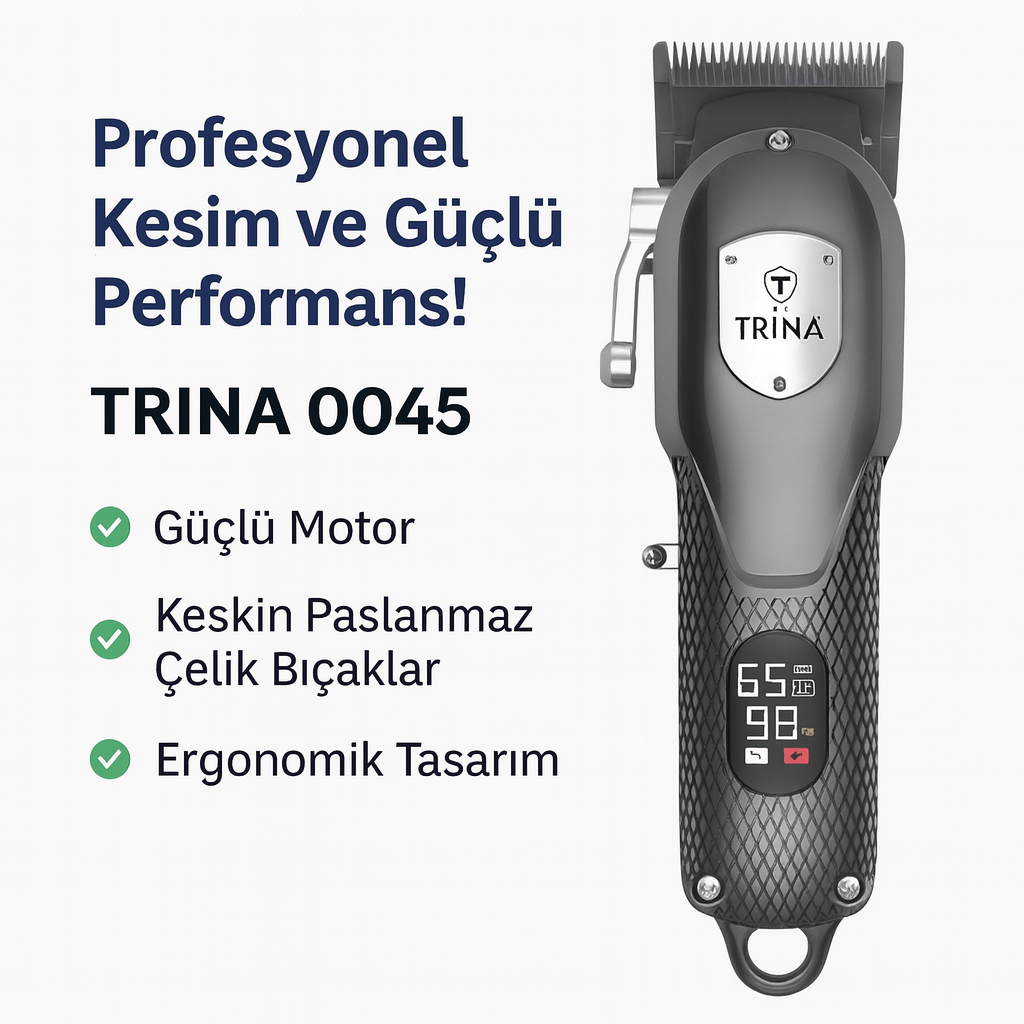 Trina barbershop 0045 Profesyonel Tıraş Makinesi