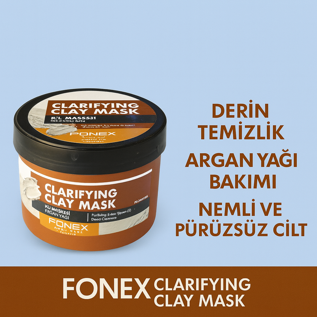 FONEX Clarifying Clay Mask – Argan Yağlı 350 gr