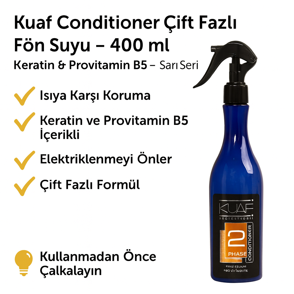 Kuaf Conditioner Çift Fazlı Fön Suyu – 400 ml