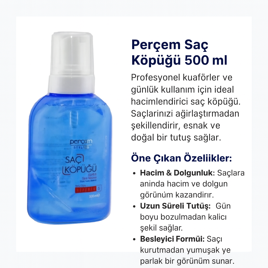 Perçem Saç Köpüğü 500 ml