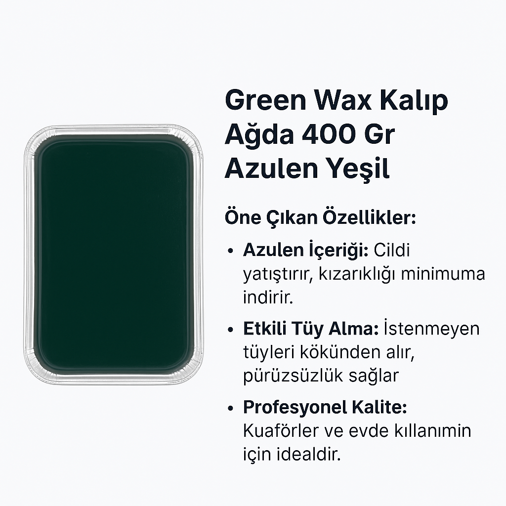 Green Wax Kalıp Ağda 400 Gr Azulen Yeşil