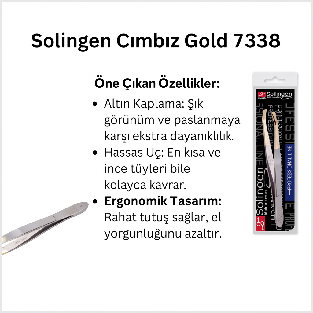 Solingen Cımbız Gold 7338