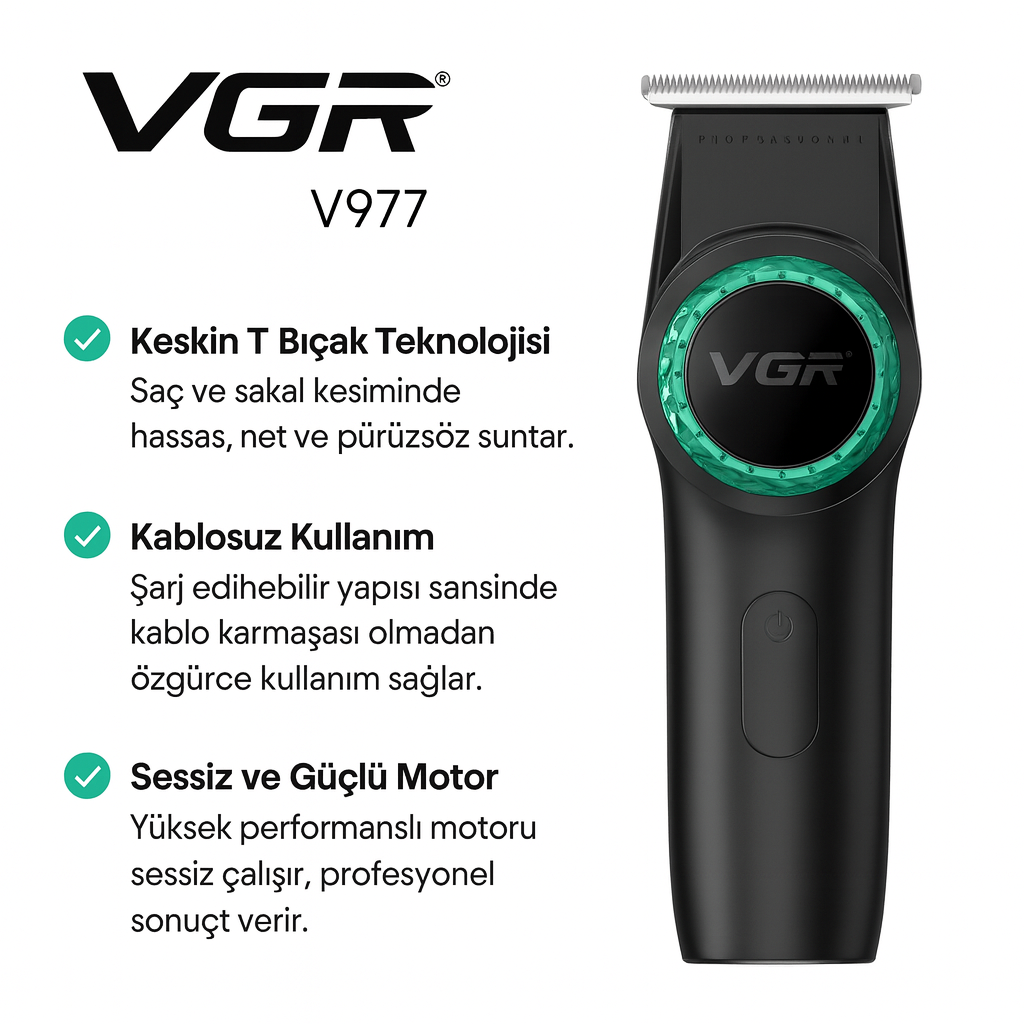 VGR V977 Tıraş Makinesi – T Bıçak