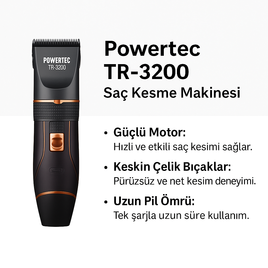 Powertec TR-3200 Saç Kesme Makinesi