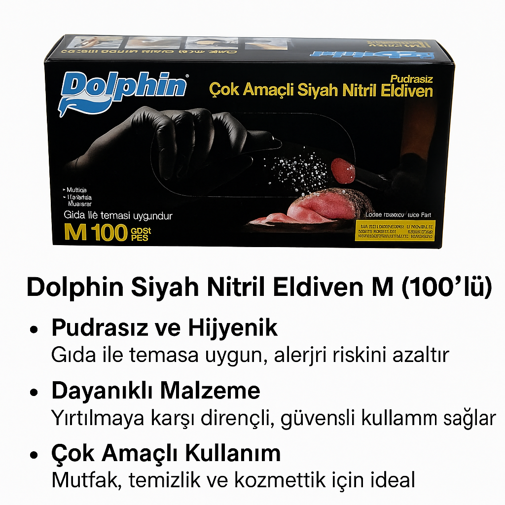 Dolphin Eldiven Siyah M