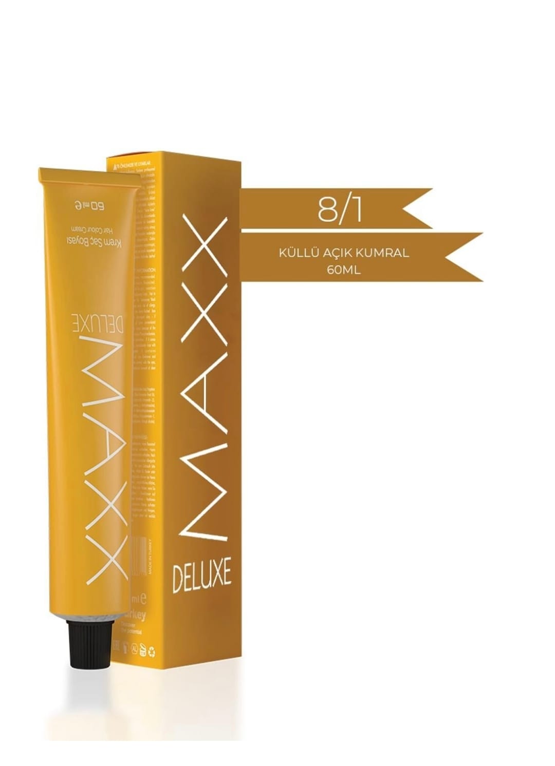 Maxx Deluxe 8.1 Küllü Açık Kumral 60 ml Tüp Krem Saç Boyası 