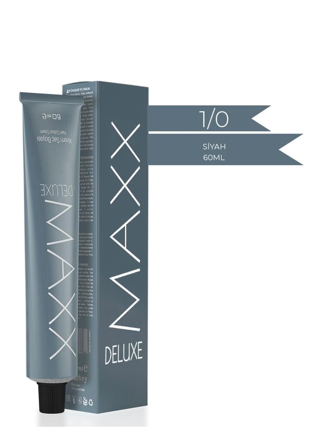 Maxx Deluxe  1.0 Siyah 60 ml  Tüp Krem Saç Boyası
