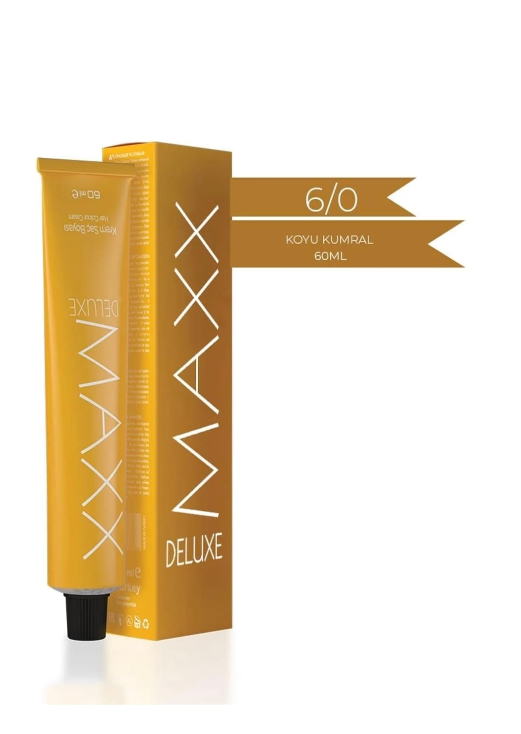 Maxx Deluxe  6.0 Koyu Kumral 60 ml  Tüp Krem Saç Boyası
