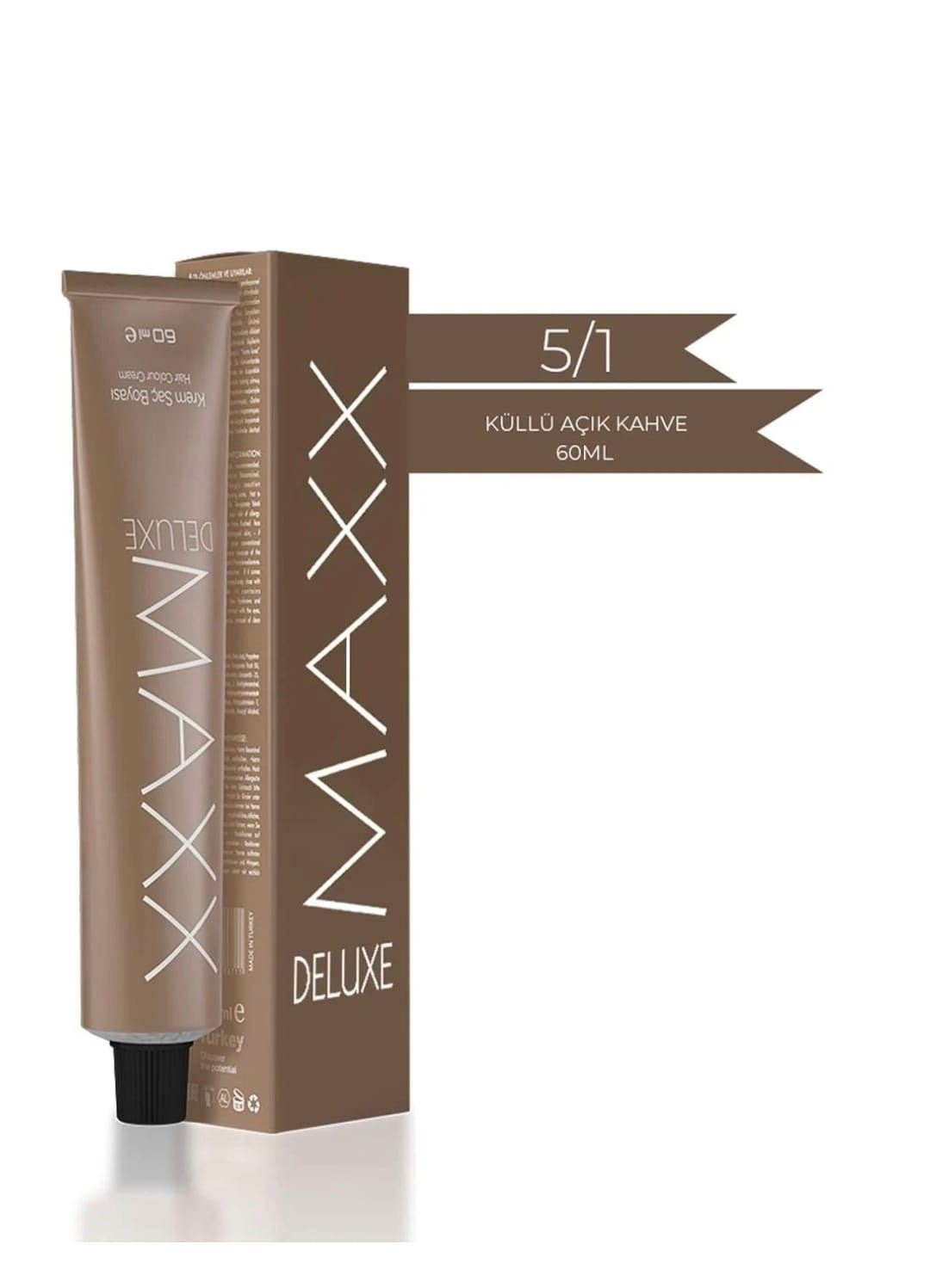 Maxx Deluxe 5.1 Küllü Açık Kahve 60 ml  Tüp Saç Boyası 