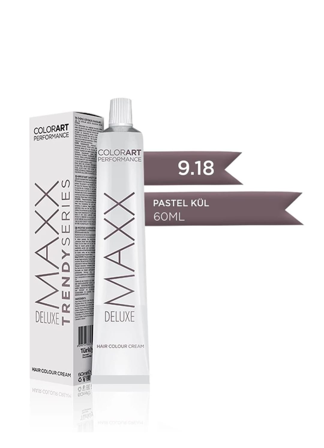 Maxx Deluxe  9.18 Pastel Kül 60 ml Tüp Krem Saç Boyası