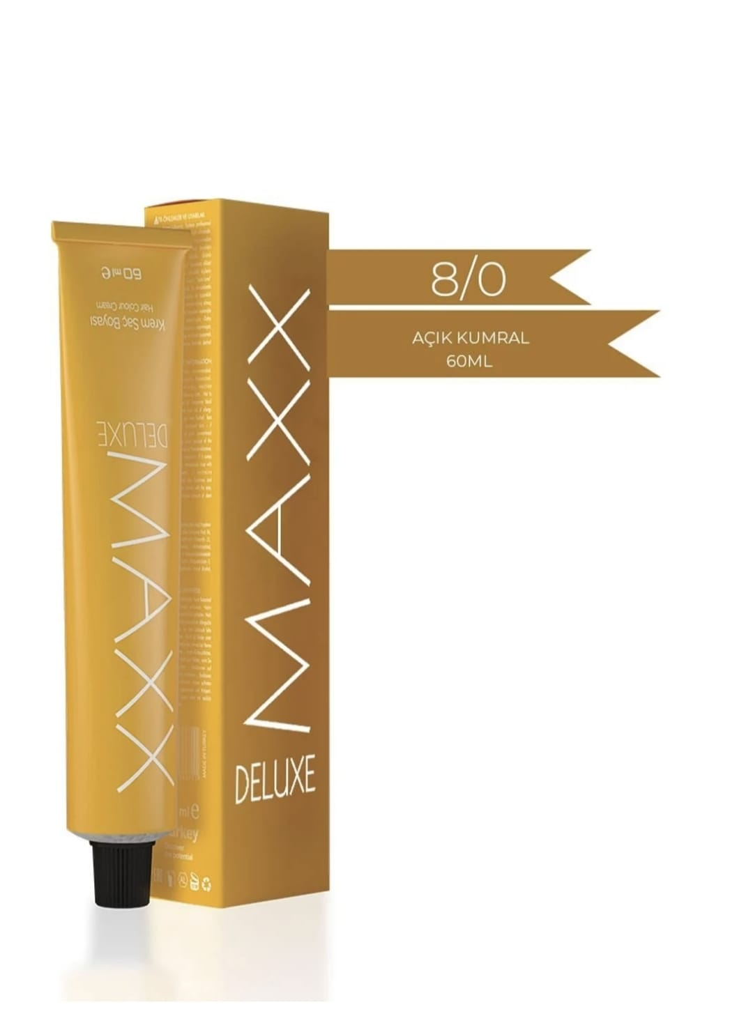 Maxx Deluxe  8.0 Açık Kumral 60 ml  Tüp Krem Saç Boyası