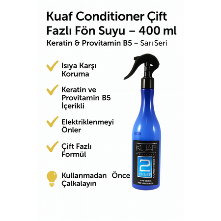 Kuaf Conditioner Çift Fazlı Fön Suyu – 400 ml