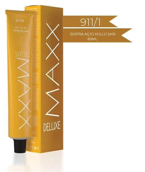 Maxx Deluxe  911.1 Ekstra Açıcı Küllü Sarı 60 ml Tüp Krem Saç Boyası