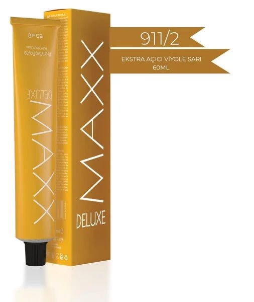Maxx Deluxe ı 911.2 Ekstra Açıcı Viyole Sarı 60 ml Tüp Krem Saç Boyas